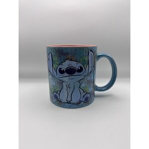Disney Lilo & Stitch 20 Oz Ceramic Coffee Cup Tropical Hibiscus Silver Buffalo